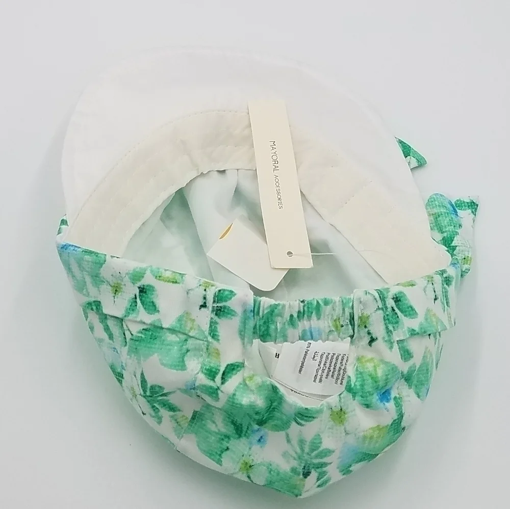 NWT Mayoral Flower Leaf Lined Sun Hat 50 3-6m